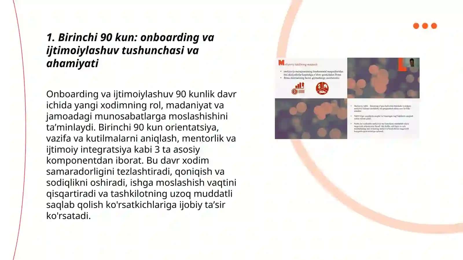 Onboarding va ijtimoiylashuvning ilk 90 kuni xodim 3