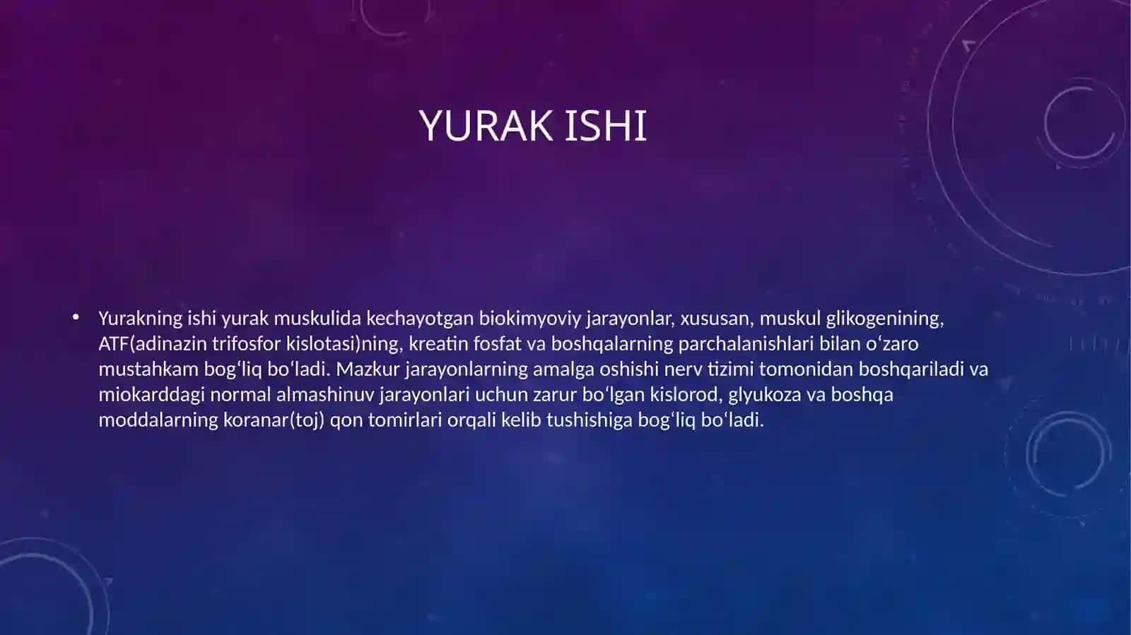 Yurak muskulining xususiyatlari 3