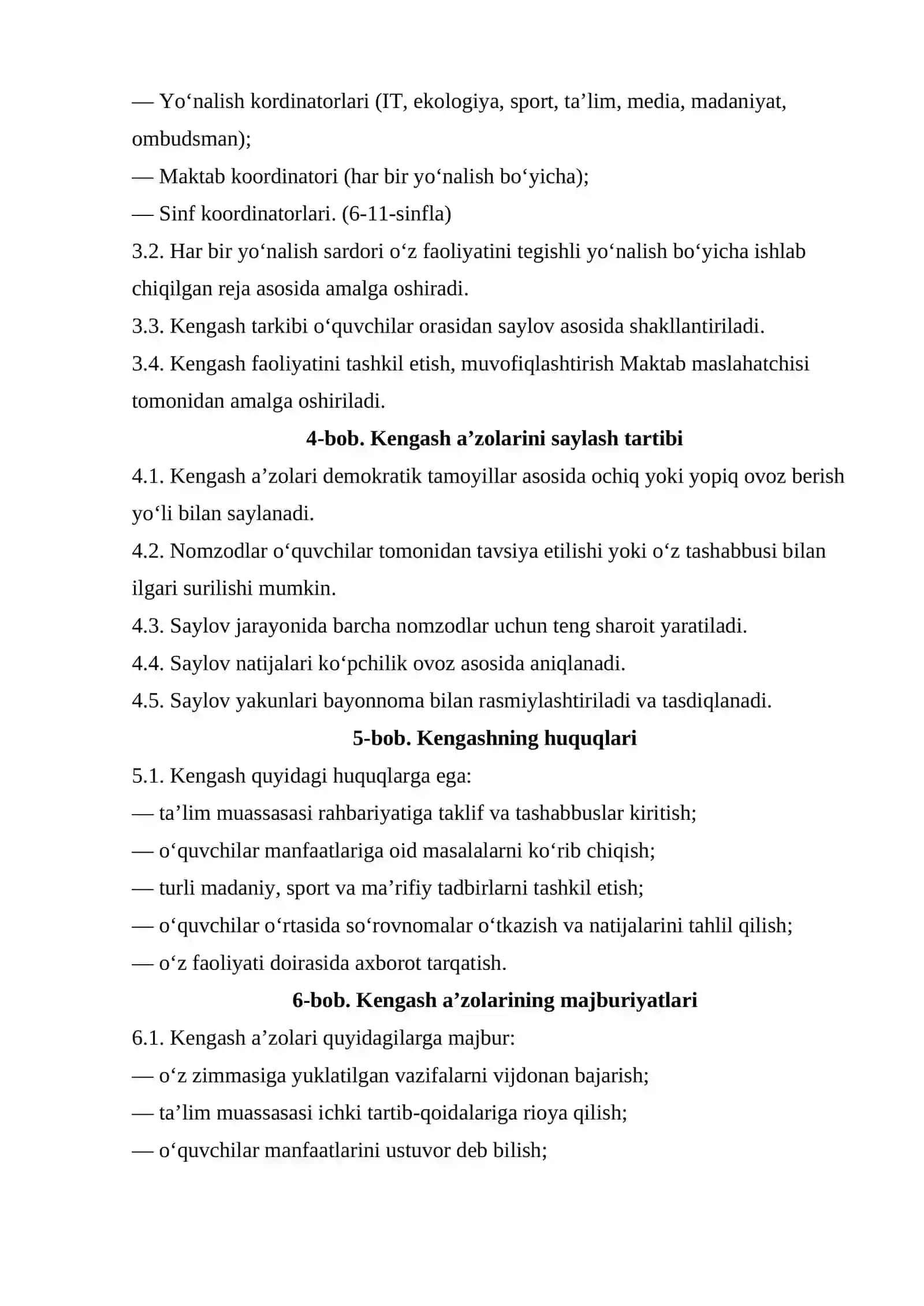 O‘QUVCHILAR KENGASHI FAOLIYATINI TASHKIL ETISH TO‘G‘RISIDA MUVAQQAT NIZOM 3