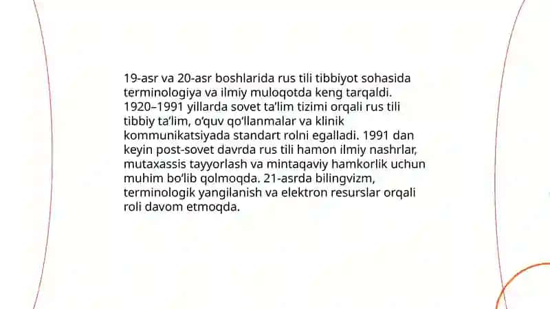 Zamonaviy tibbiyotda rus tilining taraqqiyot aspektlari va ta’limda qo'llash tamoyillari 3