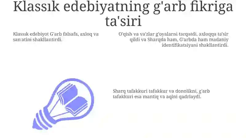 Klassık edebiyatning g'arb fikriga ta'siri 3