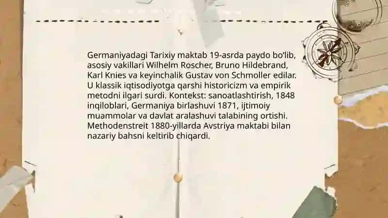 GERMANIYADAGI TARIXIY MAKTAB IQTISODIY G OYALARINING MOHIYATI VA OZIGA XOS XUSUSIYATI 3