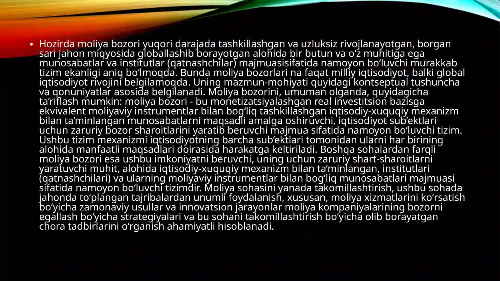 Moliyabozorining iqtisodiyotdagi roli 3