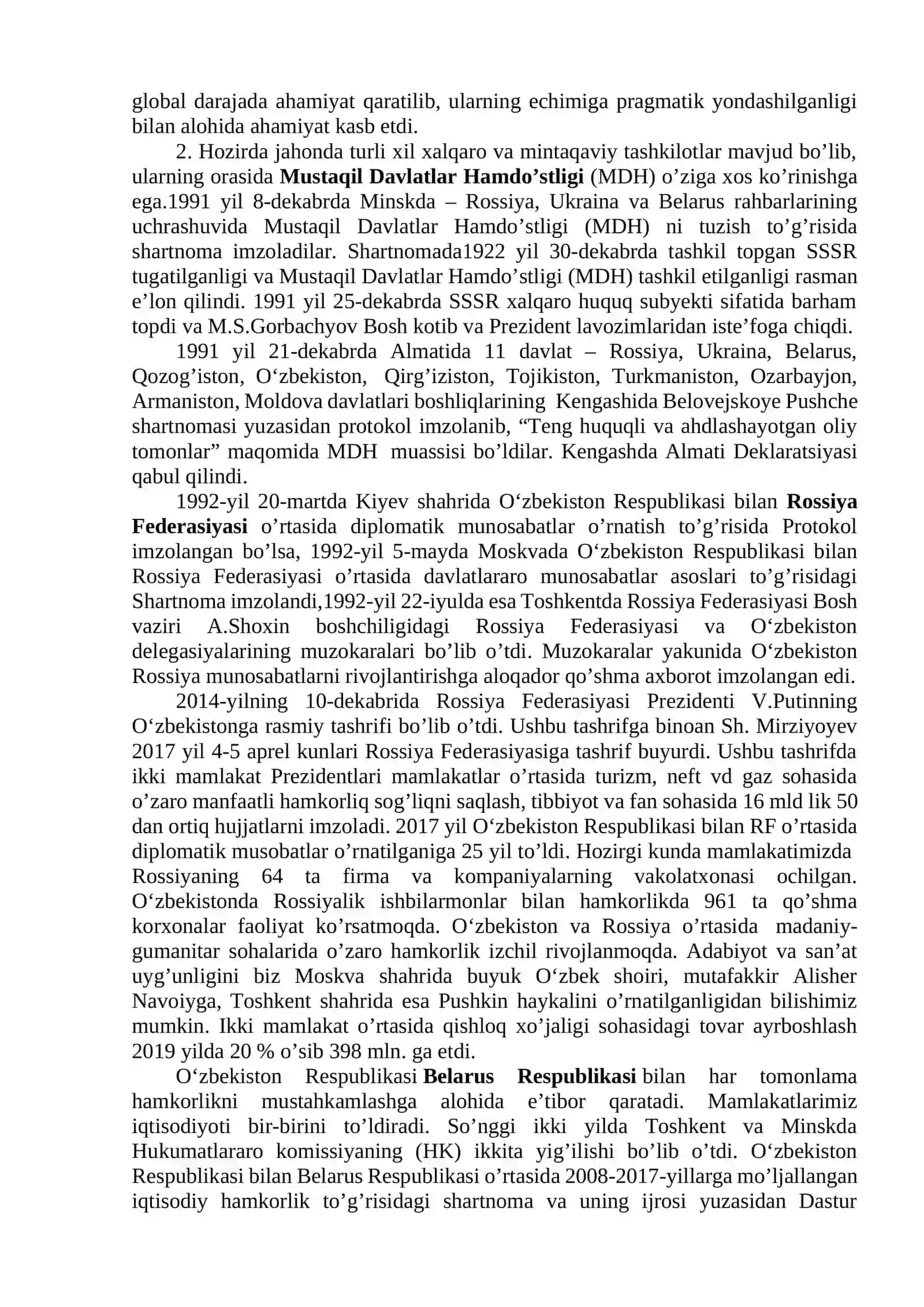11-mavzu. O‘zbekiston va jahon hamjamiyati 3