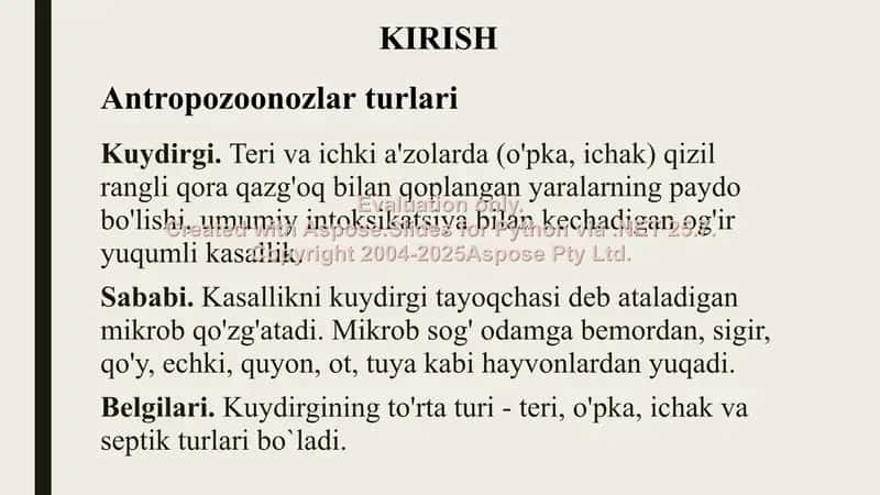 Antropozoonozlar (qutirish, Maymun chechagi) 3