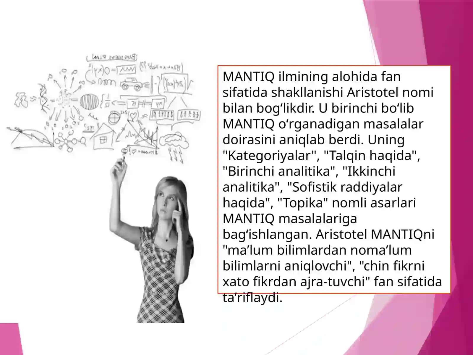 Mantiq fanining tadqiqot obyekti, predmeti vazifalari 3