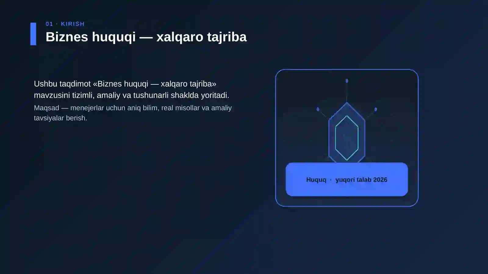 Biznes huquqi — xalqaro tajriba 3
