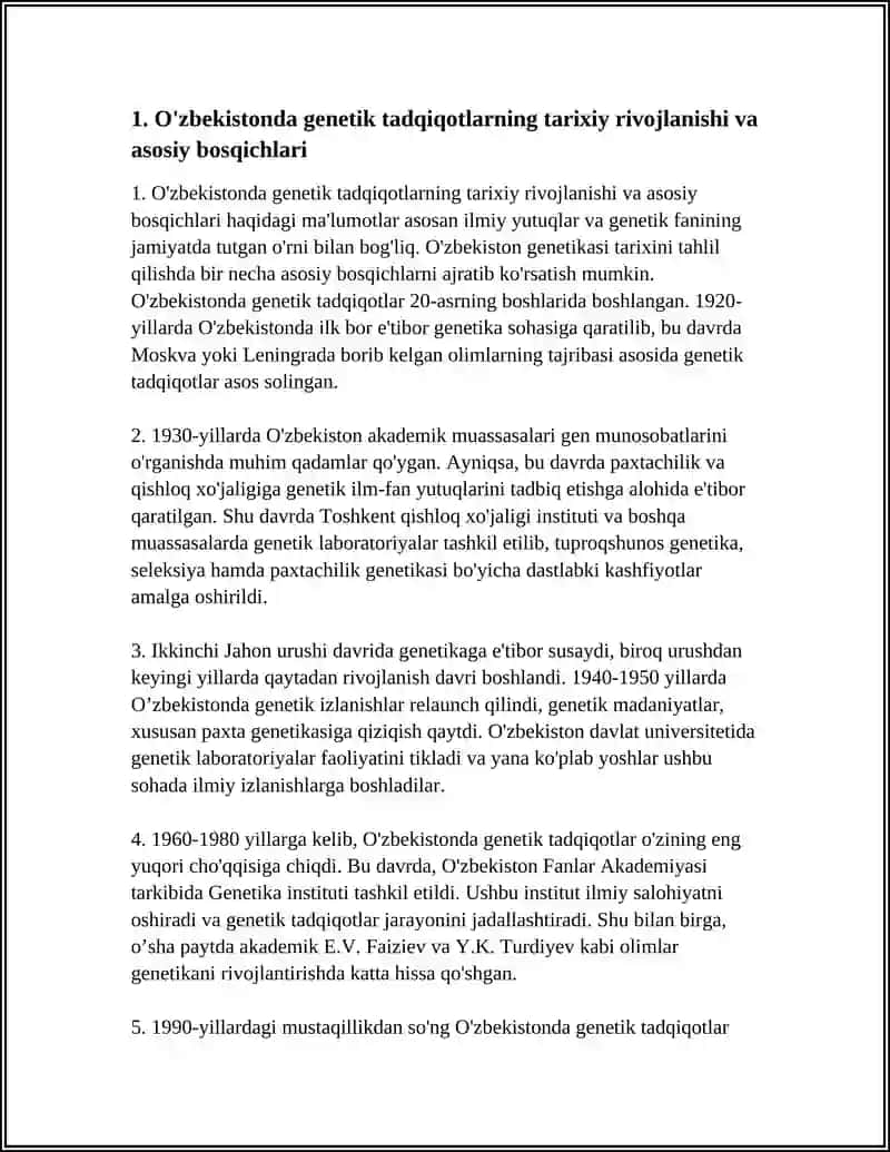 GENETIK TADQIQOTLAR TARIXI VA RIVOJLANISHI 3