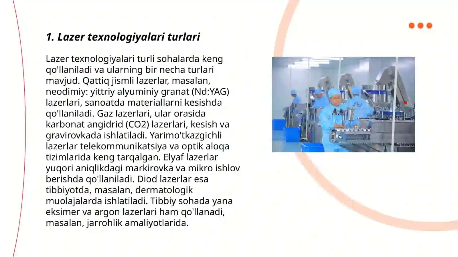 Lazer texnologiyalari va ularning tibbiyotda qo'llanilishi 3