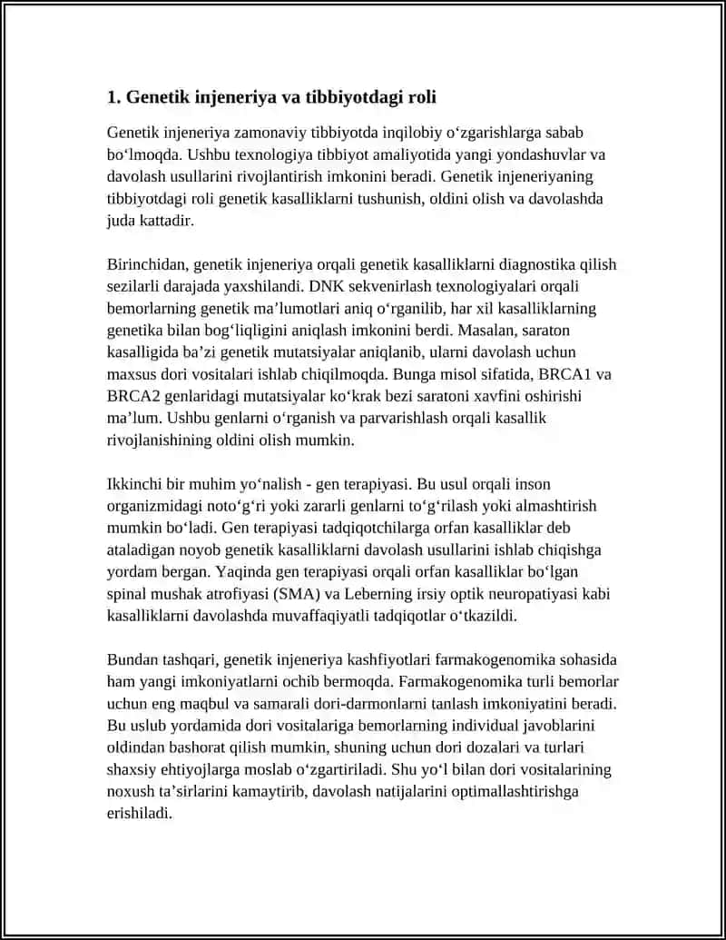 GENETIK INJENERIYANING TIBBIYOTDAGI AHAMIYATI 3