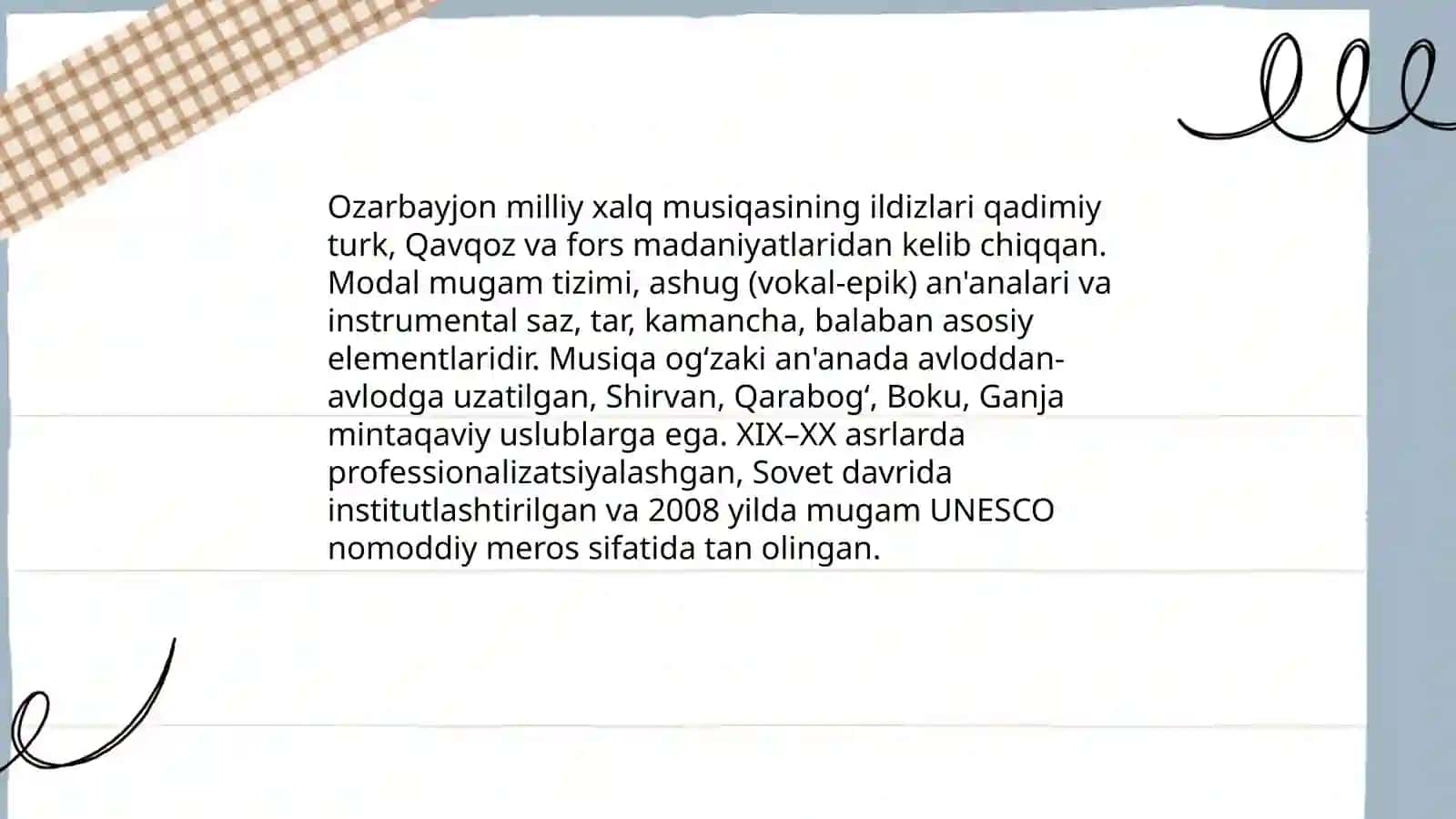 Ozarbayjon milliy xalq musiqasi 3