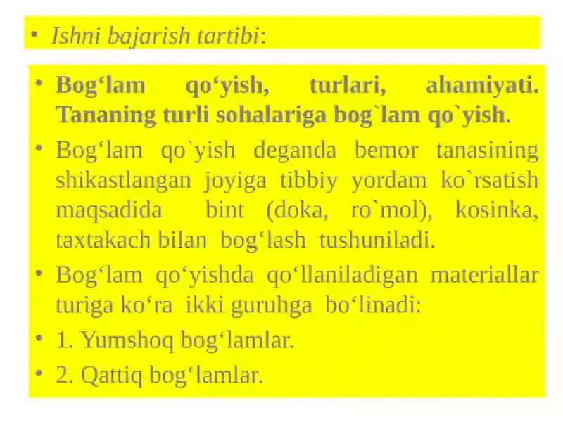 BOG‘LAM   QO‘YISH 3