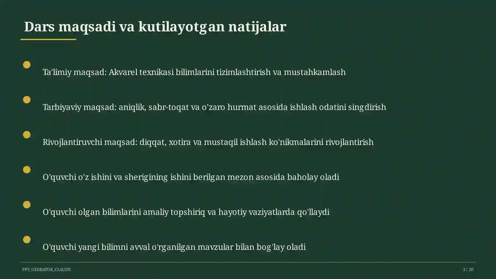 Akvarel texnikasi (5-sinf) 3