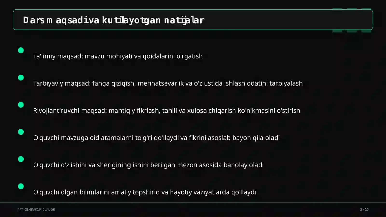 Bir o'zgaruvchili chiziqli tengsizliklar (8-sinf) 3