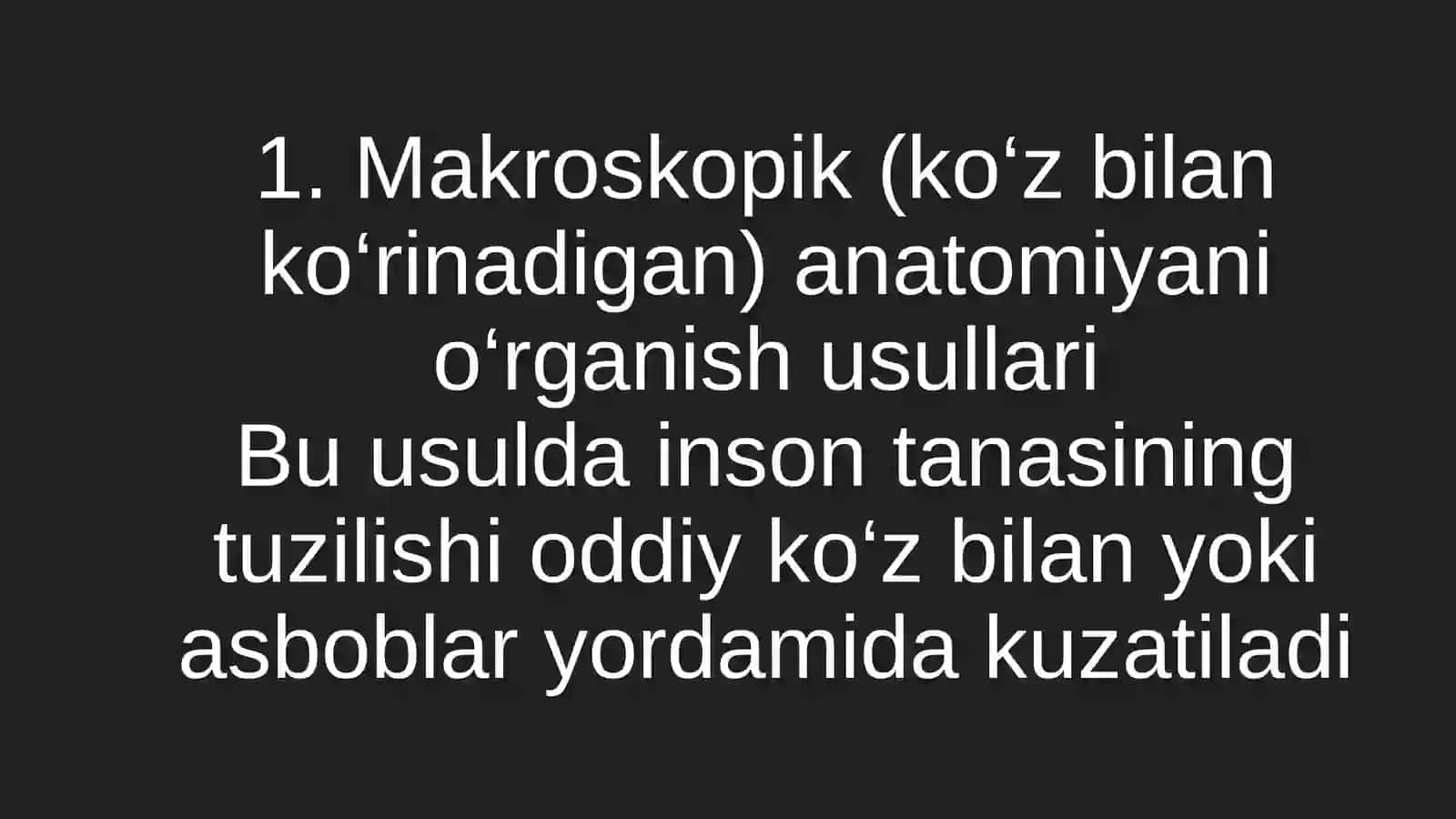 Anatomıya örganıw usulları 3