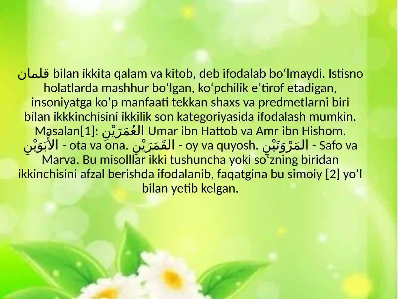 Ikkilik son kategoriyasi va uning morfologik ko‘rsatkichlari 3