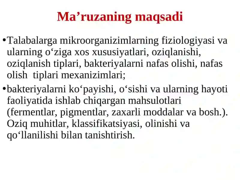 Bakteriyalar fiziologiyasi 3