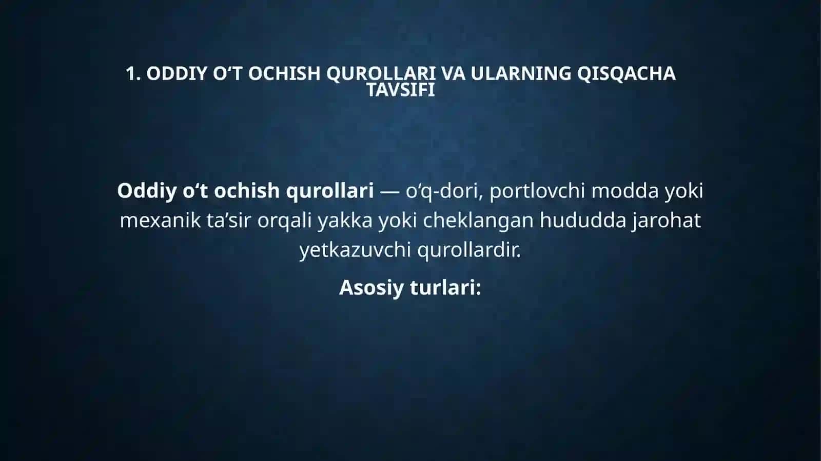 Jangovar jarohatlovchi vositalar 3