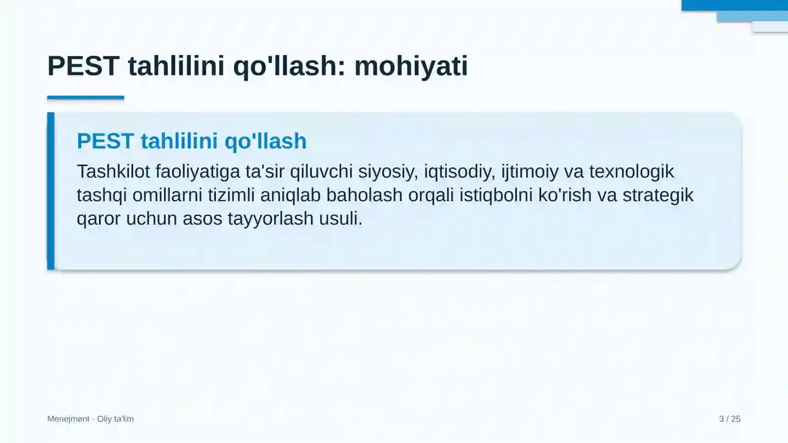 Gid-ekskursovodlik xizmatida PEST tahlilini qo'llash 3