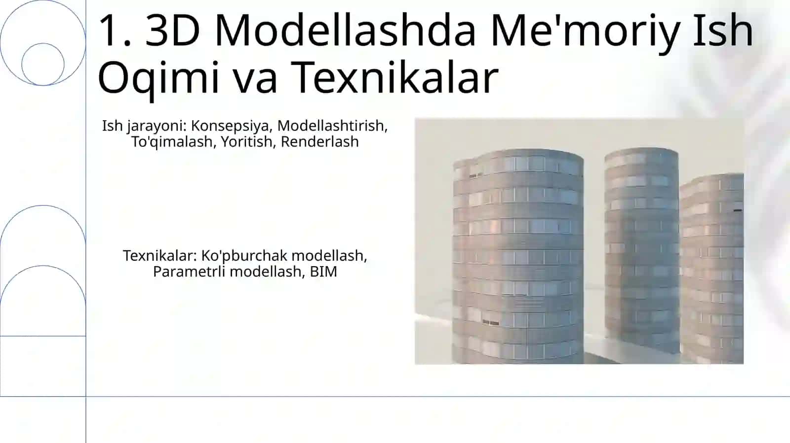 Arxitekturada 3D Modellashtirish Dasturlari 3