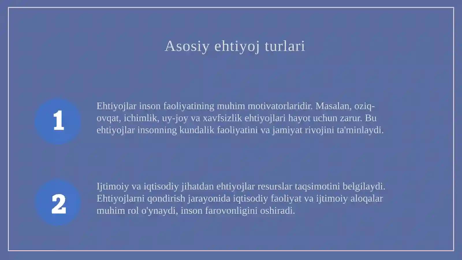 Ehtiyoj turlari 3
