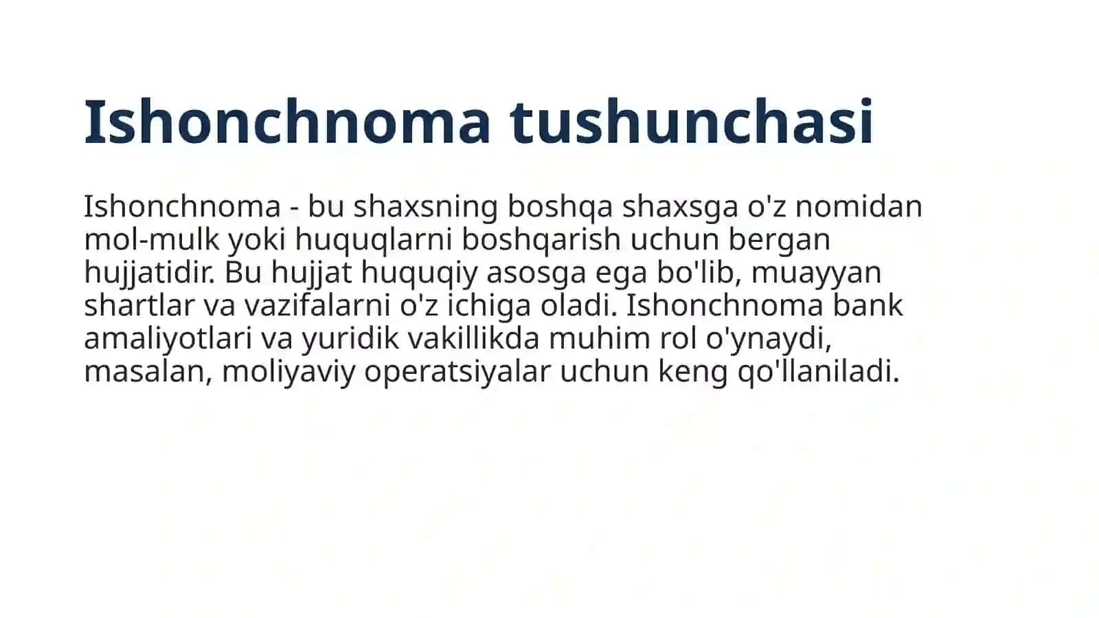 Ishonchnoma va uning shakllari 3