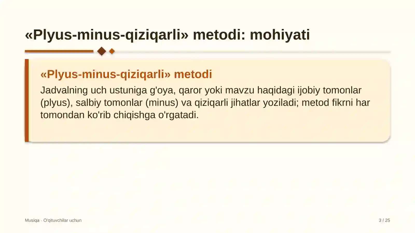 musiqa darslarida plyus minus qiziqarli metodidan foydalanish 7002 3