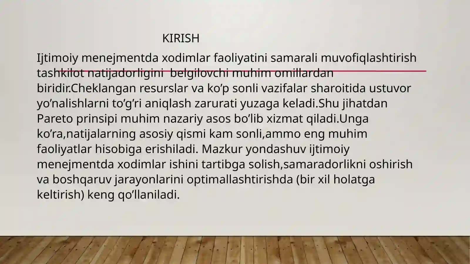 Ijtimoiy menejmentda xodimlar faoliyatini muvofiqlashtirishda Pareto prinsipi. 3
