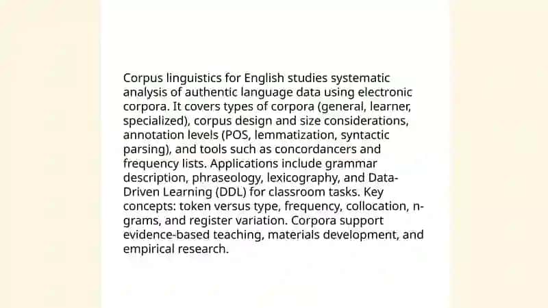 Corpus Linguistics and Data- Driven Learning 3