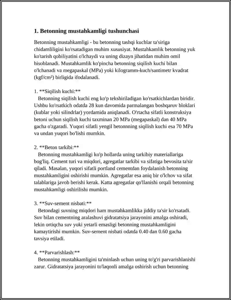 Betonning mustahkamligi va deformatsiya xossalari 3