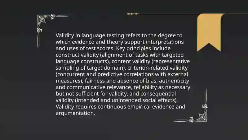 Language assessment and testing principles 3