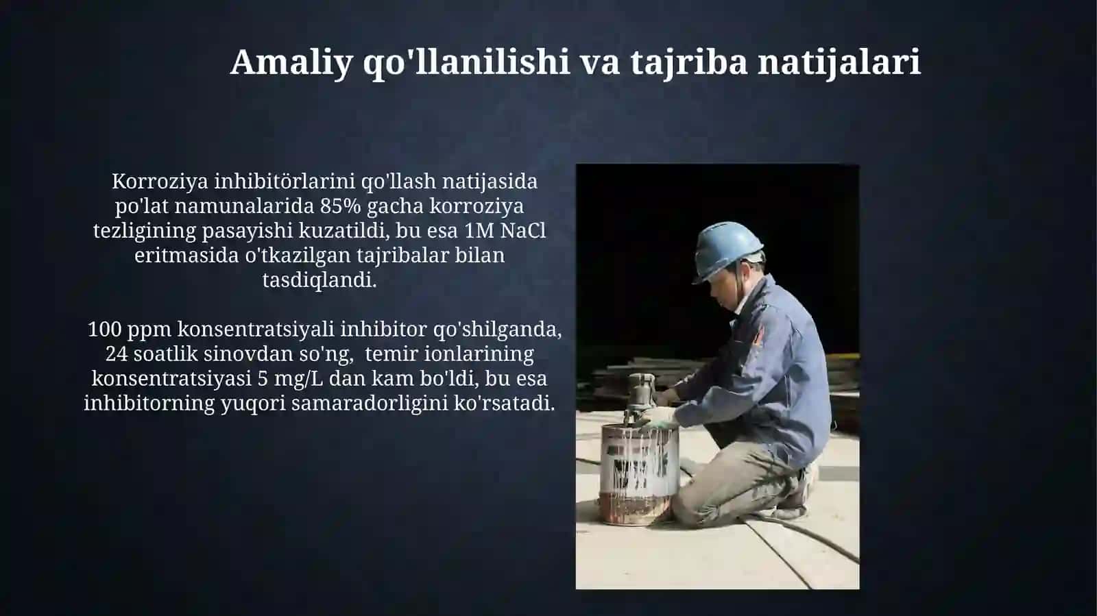 Naft va gaz qurilmalari karroziyasi mineral tuzlardanhimoyalashda 3