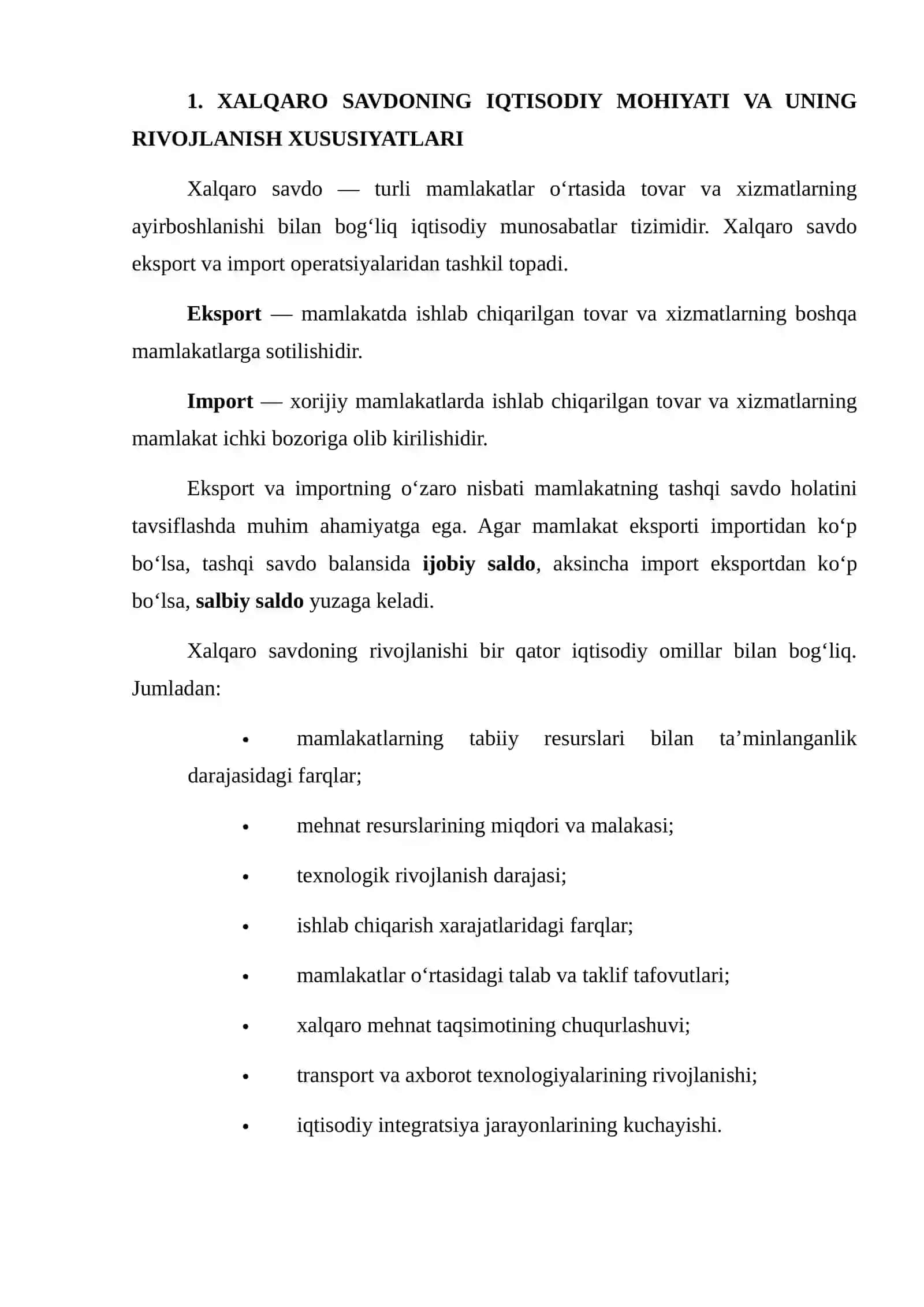 XALQARO SAVDO VA TASHQI IQTISODIY ALOQALARNING MAKROIQTISODIY JARAYONLARDAGI ROLINI TAHLIL QILISH 3