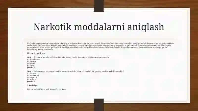 Kriminalistika fanidan kimyo 3