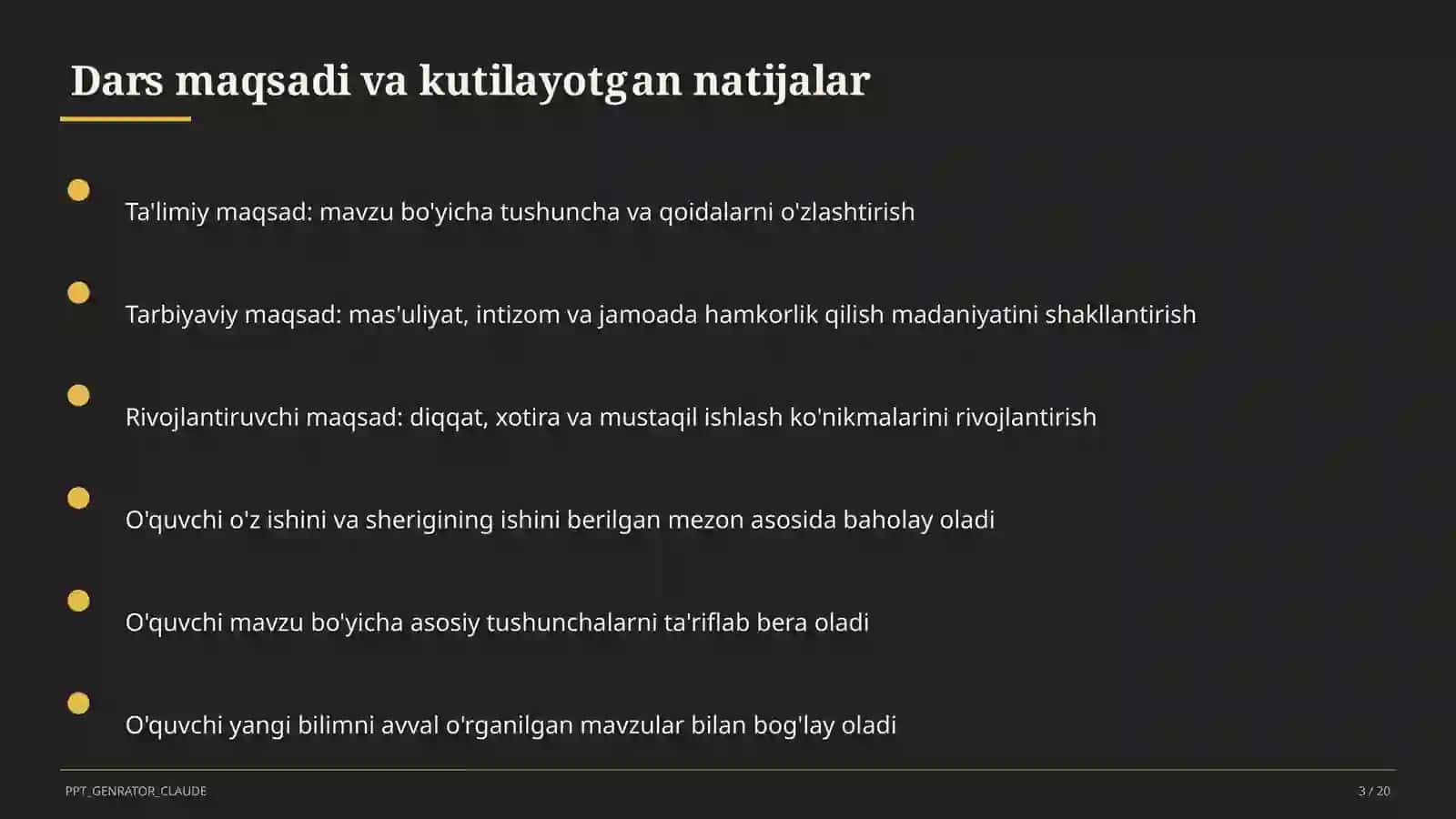 O'zbekiston Respublikasi Konstitutsiyasi: asosiy tamoyillar (9-sinf) 3