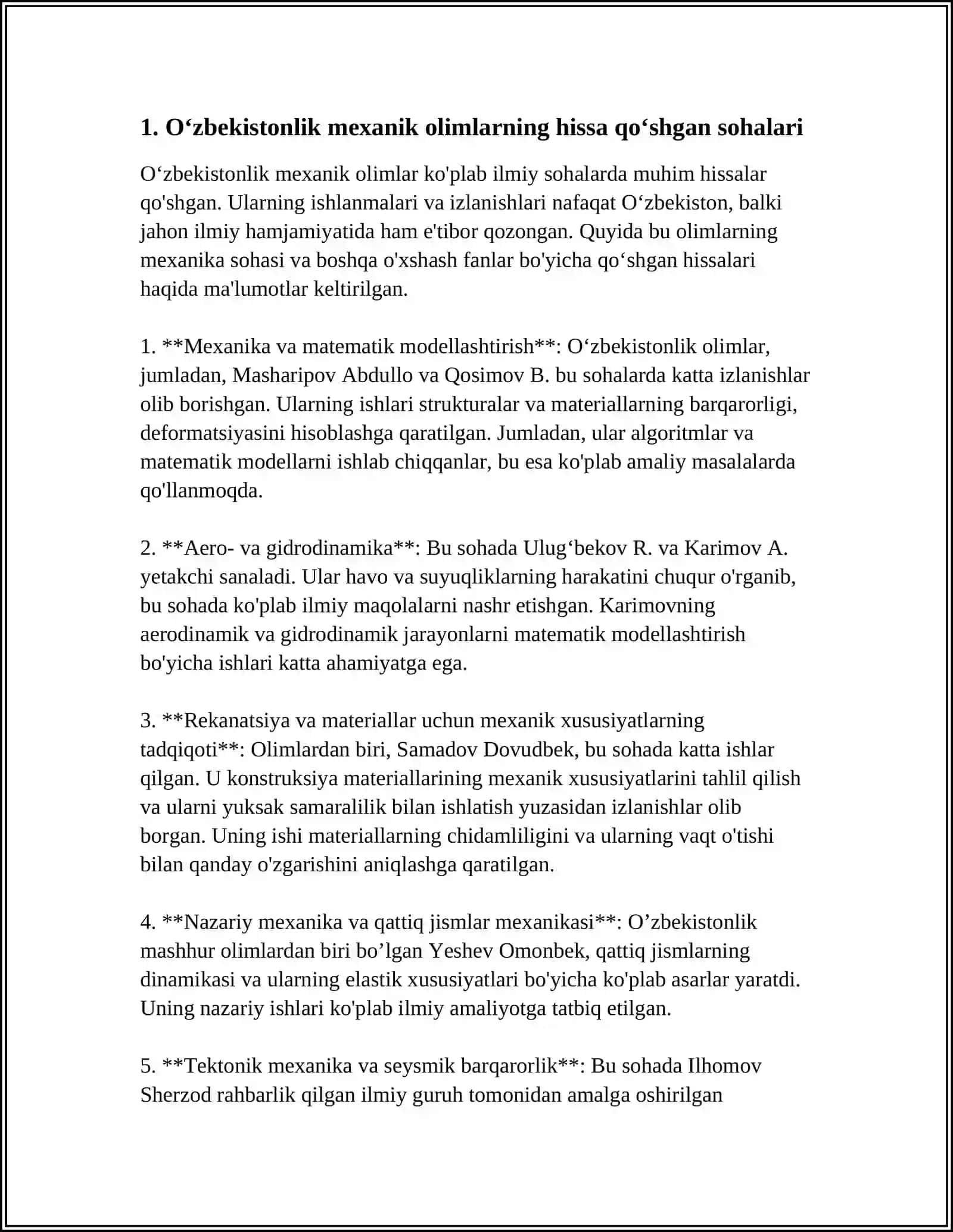 DUNYO TANIGAN OʻZBEKISTONLIK MEHANIK OLIMLAR 3