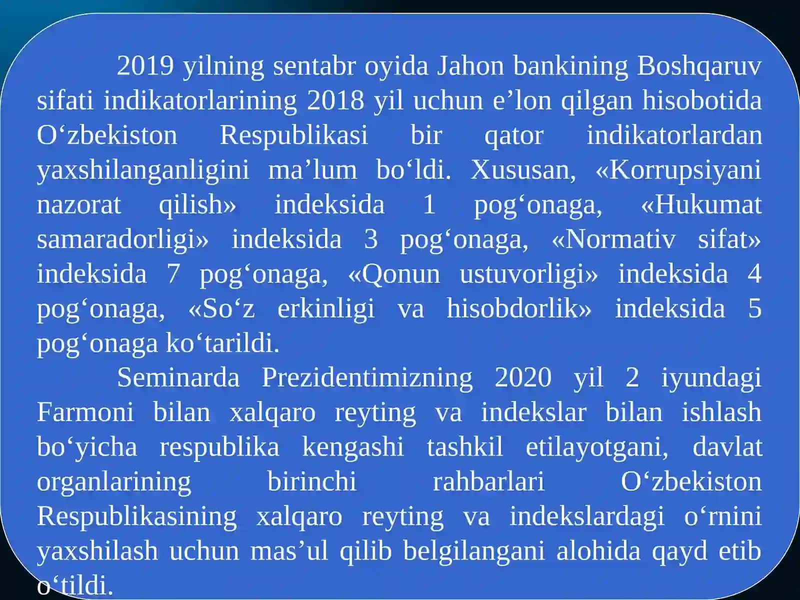 Yangi O‘zbekiston ijtimoiy-siyosiy va iqtisodiy hayoti 3