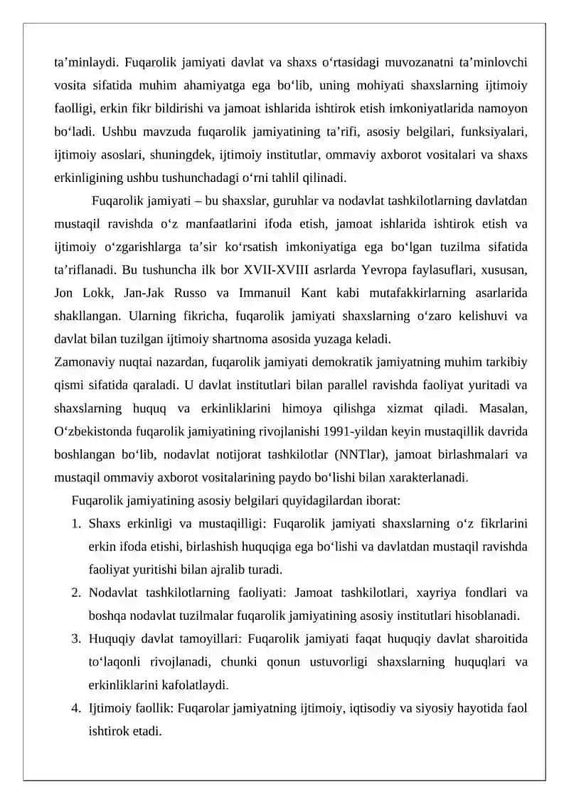 Fuqarolik jamiyatining ijtimoiy, Iqtisodiy asoslari 3