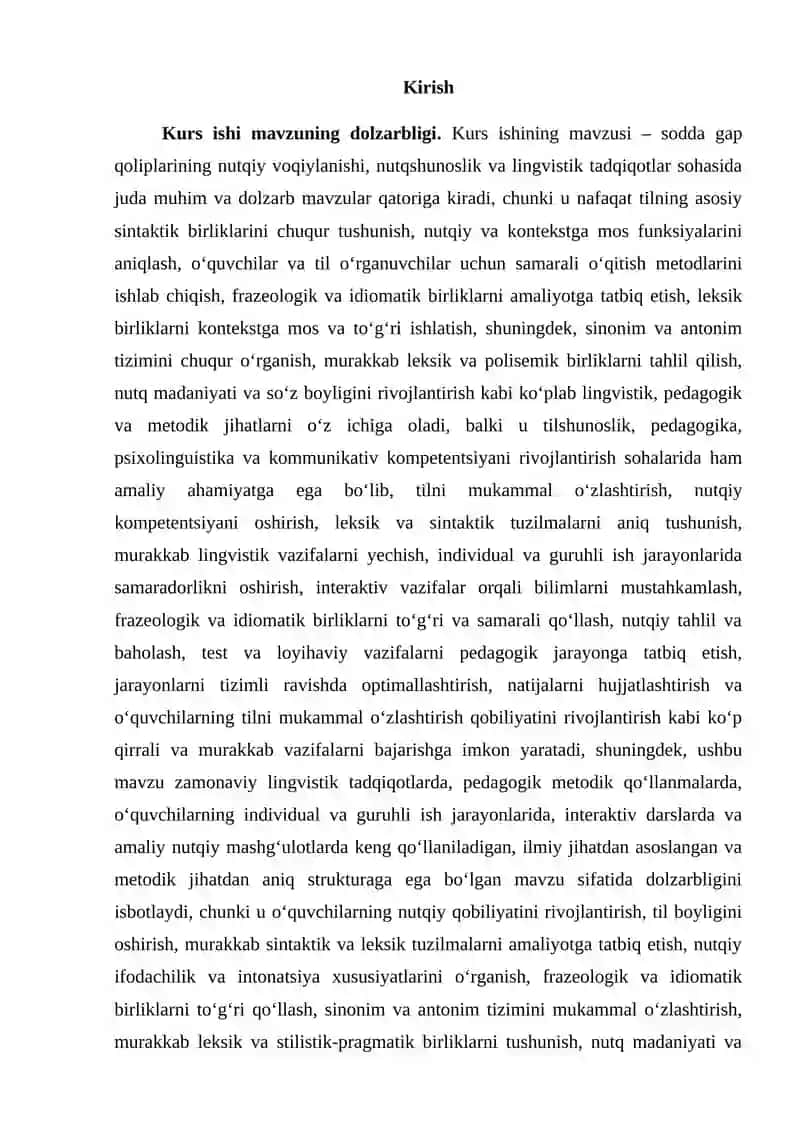 Sodda gap qoliplarining nutqiy voqiylanishi 3