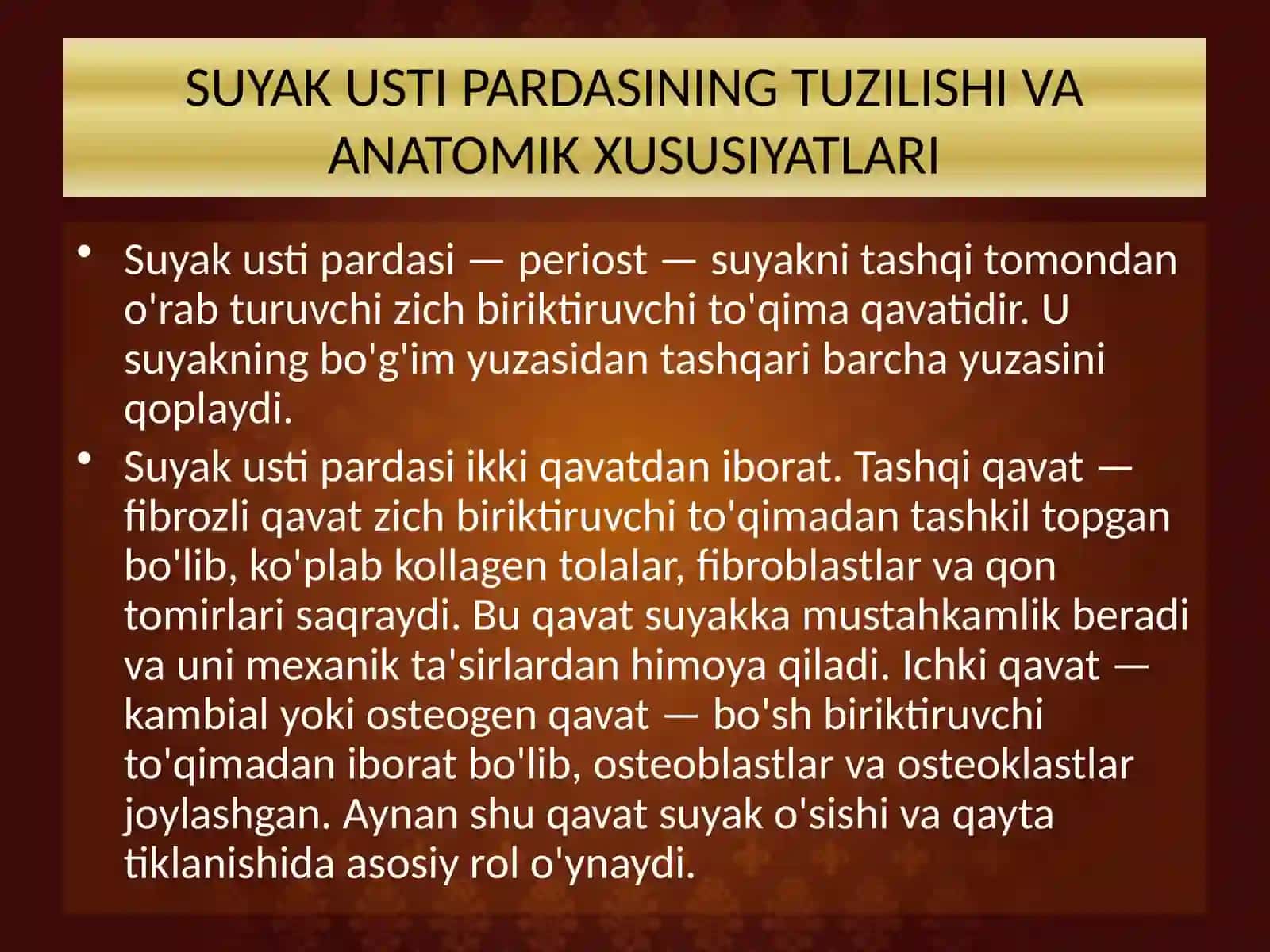 BOLALARDA SUYAK USTI PARDASINI XUSUSIYATLARI PREZENTATSIYA 3