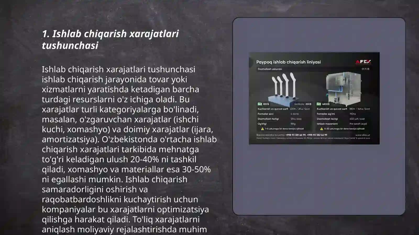ISHLAB CHIQARISH XARAJATLARI MAZMUNI, TARKIBI VA ISHLAB CHIQARISH XARAJATLARINI KAMAYTIRISHNING IQTISODIY AHAMIYATI 3