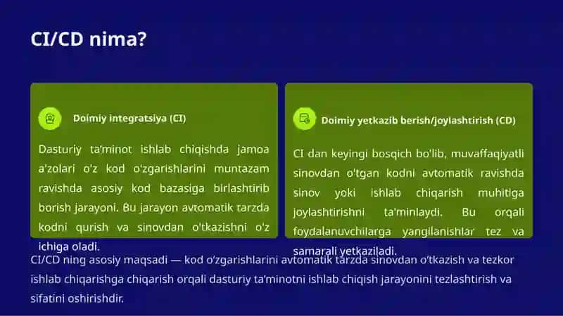 CI/CD va avtomatik test integratsiyasi 3