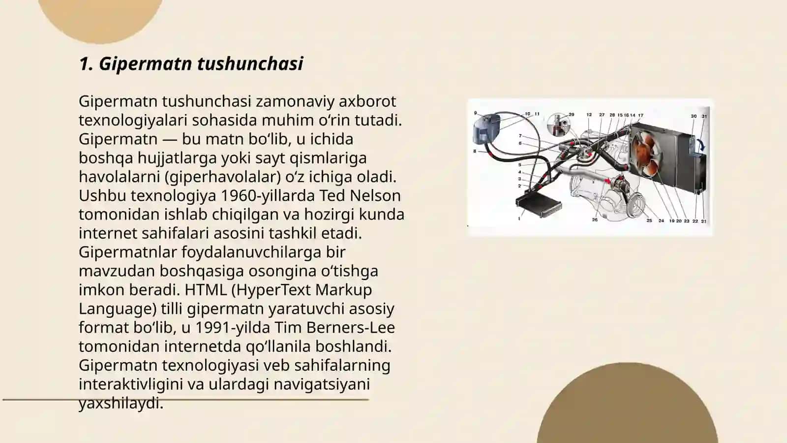 Gipertekst, gipermurojaat va gipermedia tushunchalarini tavsiflash 3