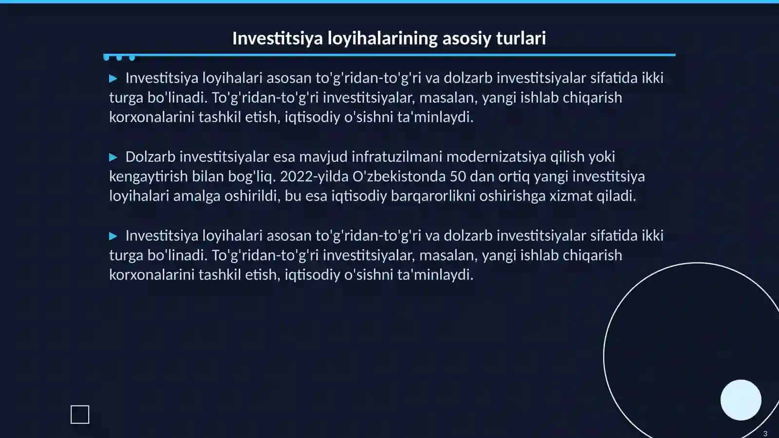 Investitsiya loyihalarini moliyalashtirishda risklarni baholash va boshqarish 3