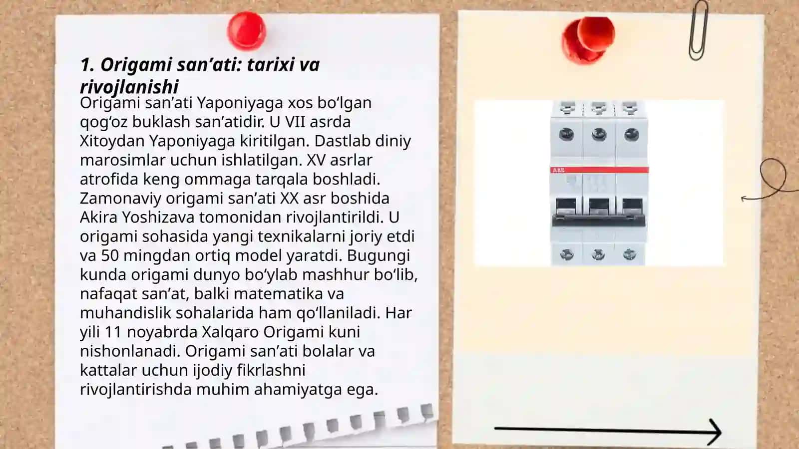 Origame, Applikatsiya, Pape mashe, Kashtachilik. Mavzular boʻyicha taqdimot 3