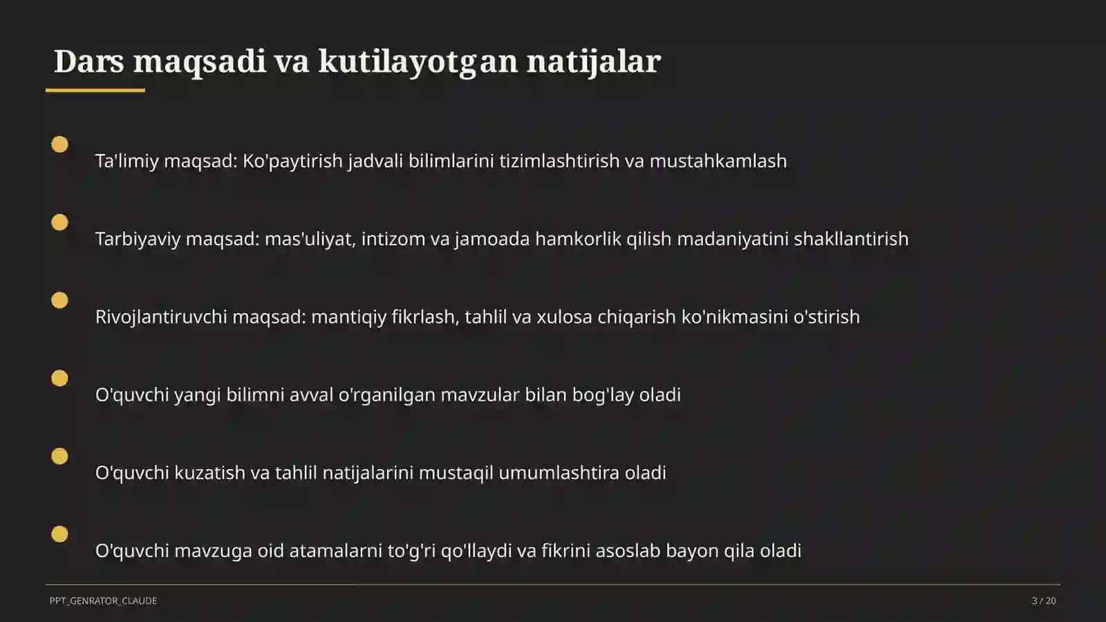Ko'paytirish jadvali (2-sinf) 3