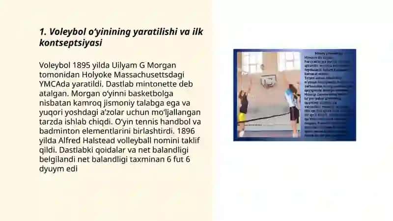 Voleybol oʻyinining kelib chiqishi va rivojlanish tarixi 3