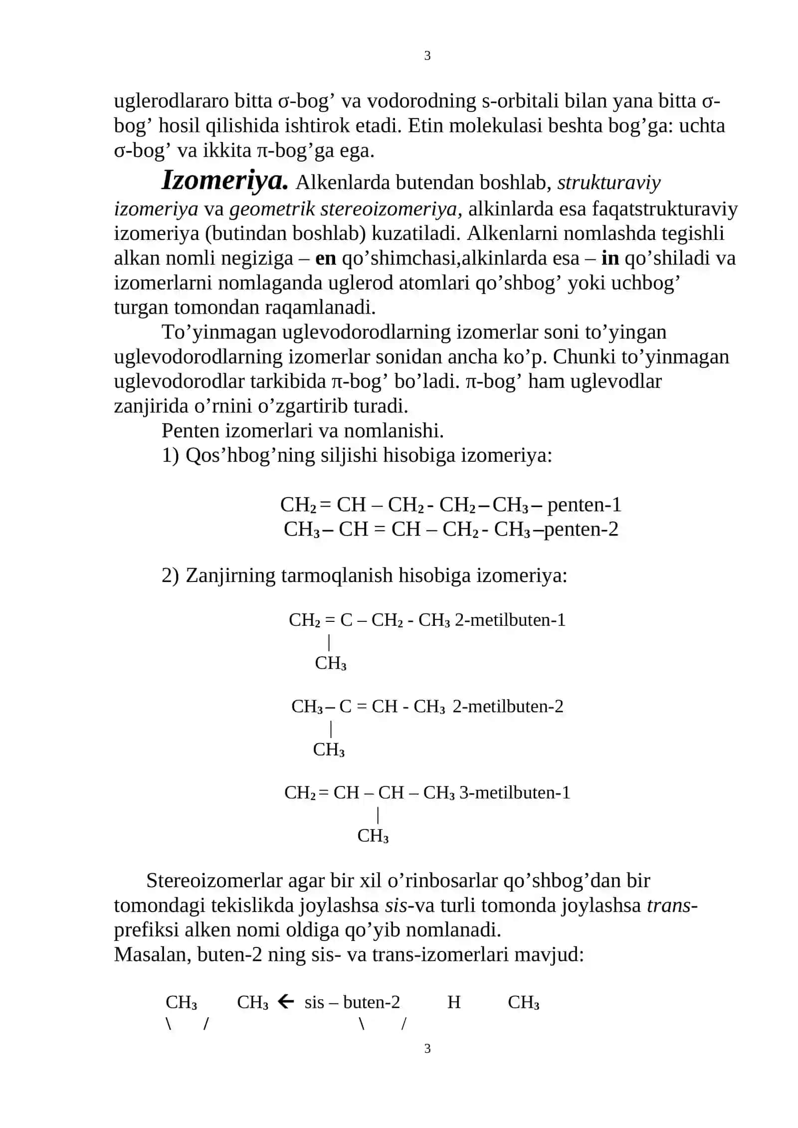 To’yinmagan uglevodorodlar 3