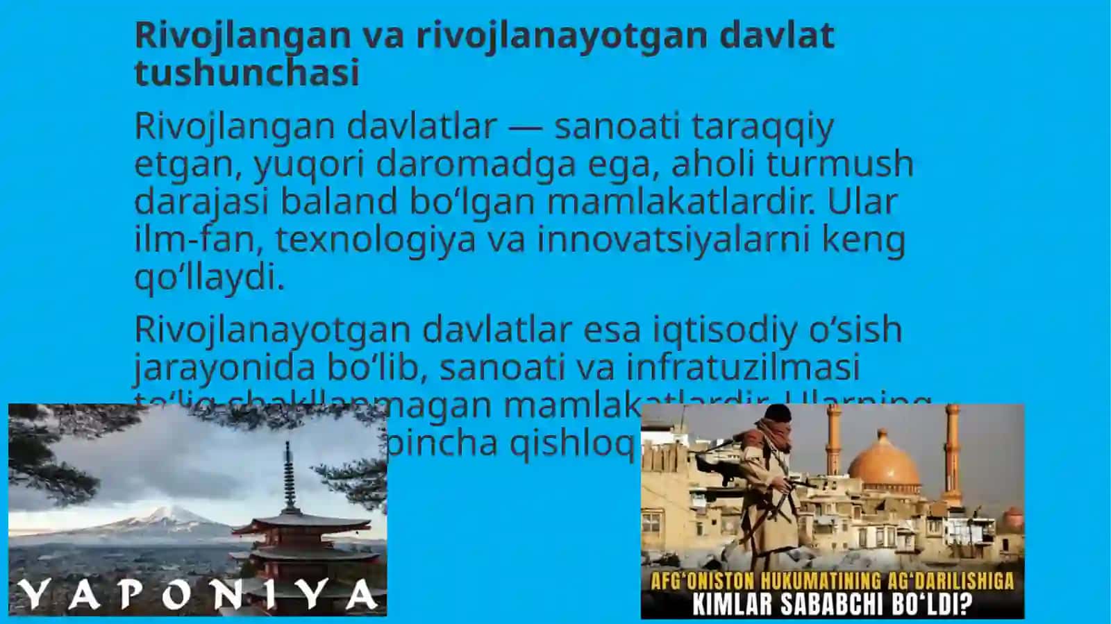 Yaponiya va Afg’oniston 3