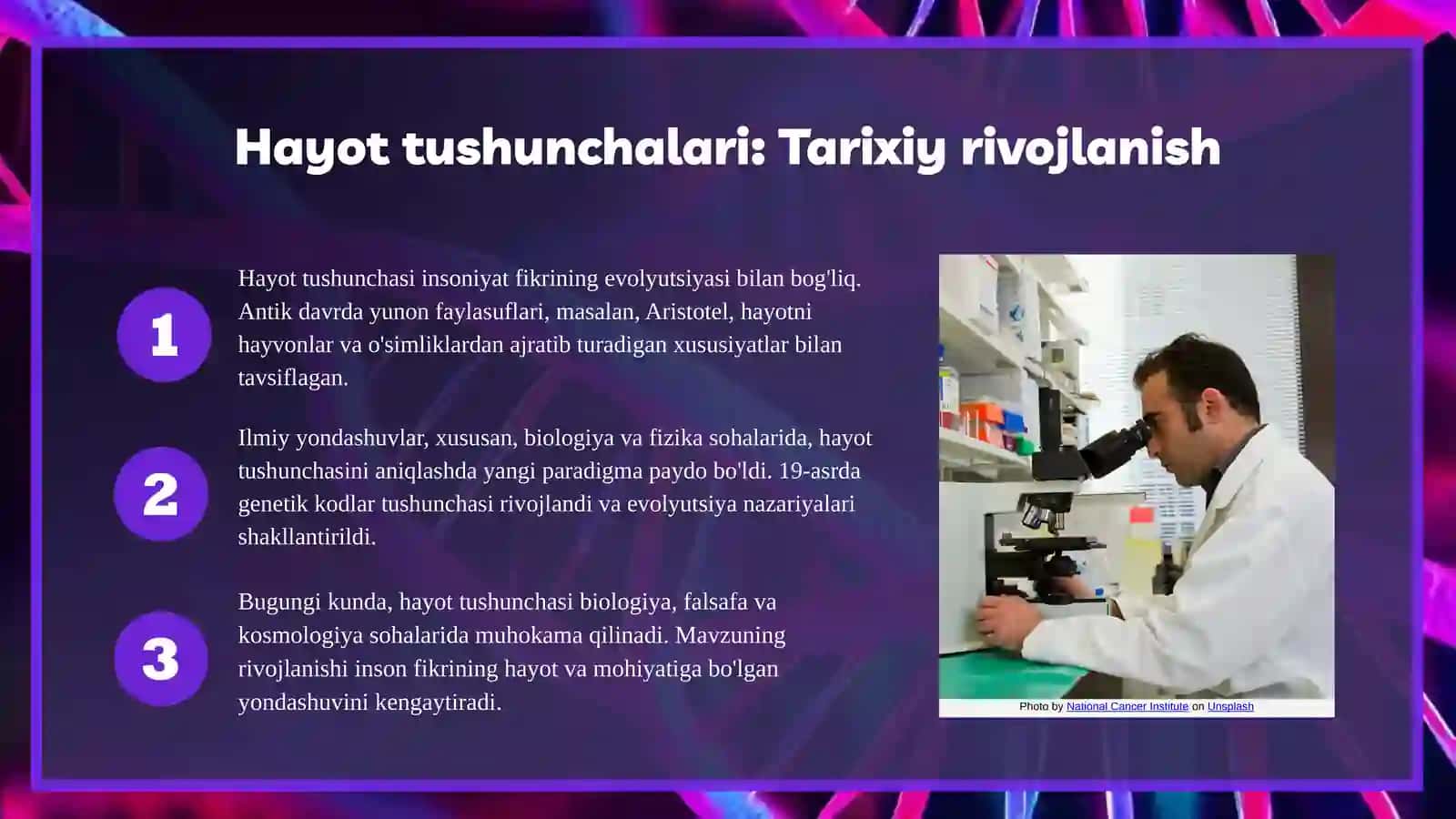 Hayotning mohiyati haqidagi tasavvurlarning rivojlanishi 3